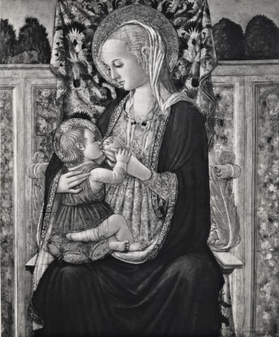Anonimo — Anonimo fiorentino - sec. XV - Madonna con Bambino — insieme